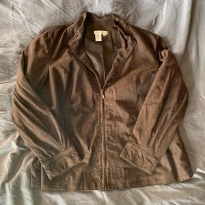 Brown Coldwater Creek Suede Jacket